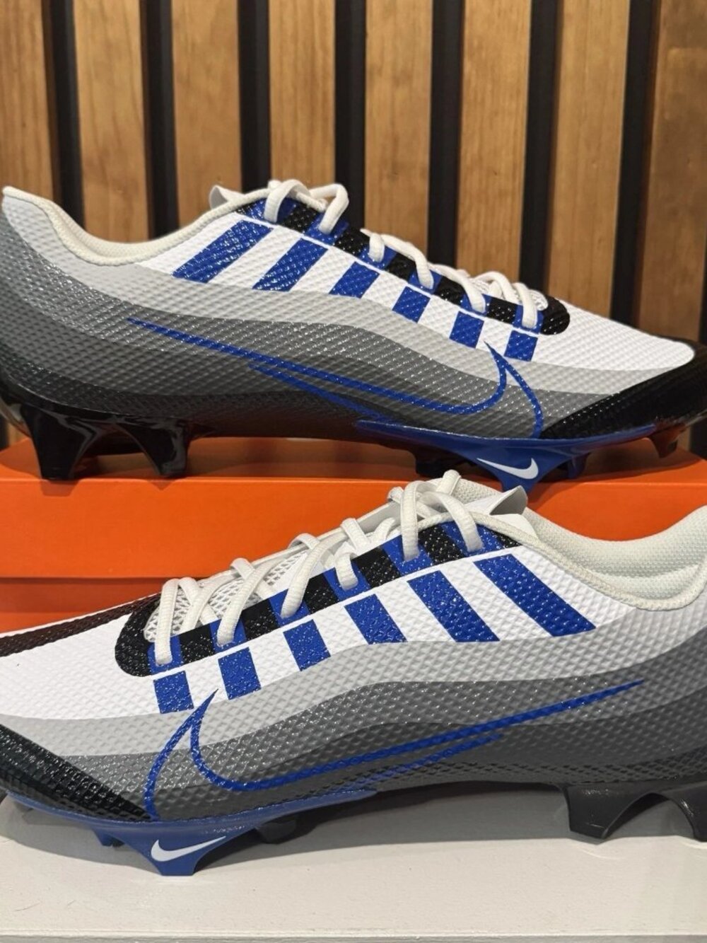 Nike Vapor Edge Speed 360 Football Cleats Black Game Royal Men Sz 8.5 DQ5110-041